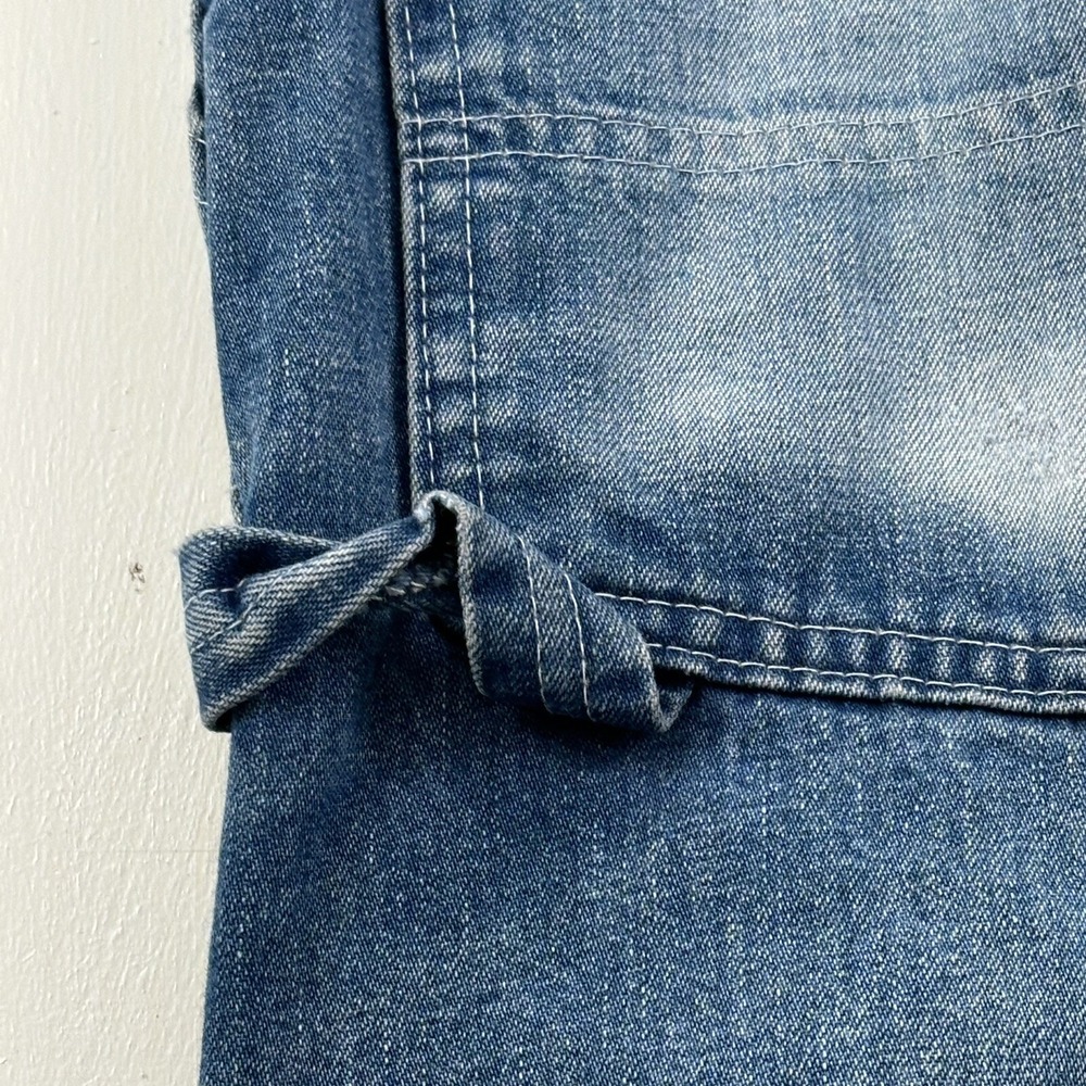 VTG OshKosh Carpenter Pants Mens Blue Jeans 46x28 Sanforized Union Made USA - Picture 9 of 13